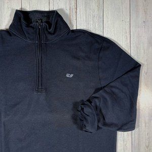 Vineyard Vines Saltwater Quarter Zip - Jet Black - Men's Medium